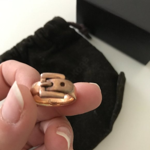 Loved, Good Condition Authentic Michael Kors MK Rosegold Belt Ring SIze 6 - Picture 3 of 5